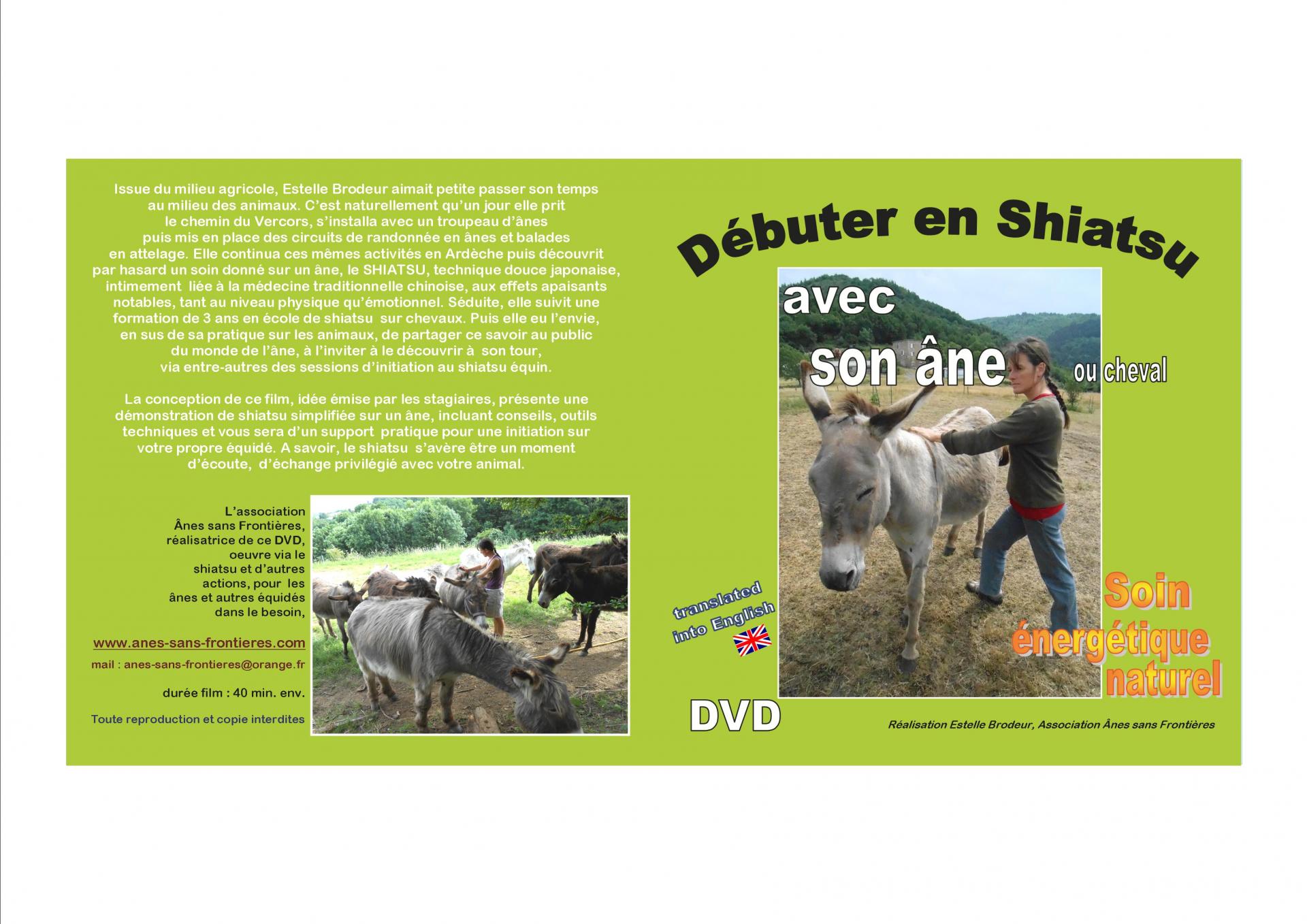 DVD Débuter en Shiatsu avec son âne ou cheval